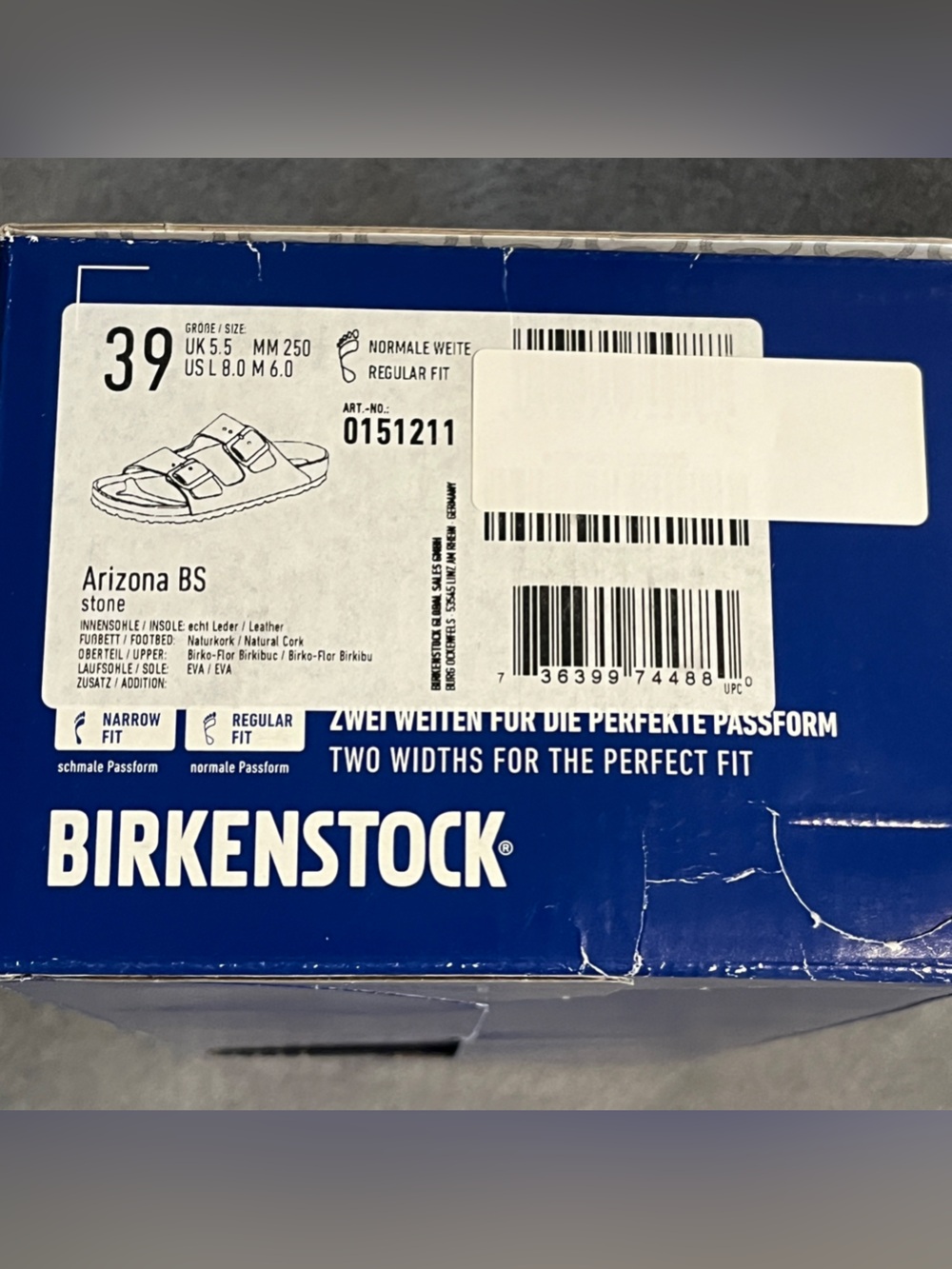 Birkenstock Women’s Arizona Sandals Stone Size 8 US 39 EU - Picture 14 of 14